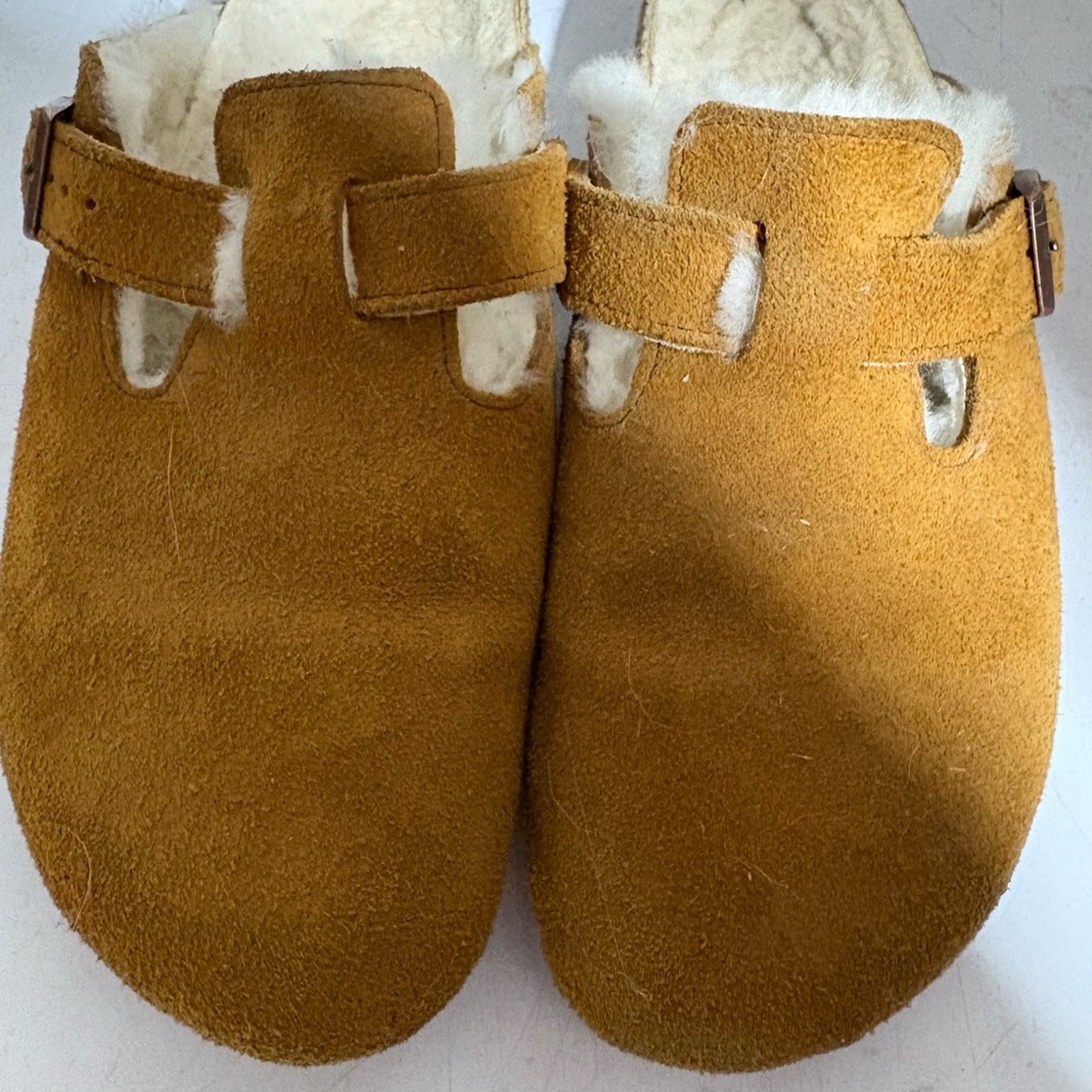 Birkenstock Boston shearling mules - mink